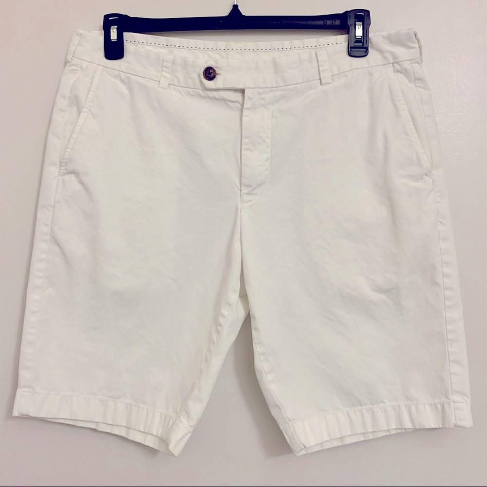 BROOKS BROTHERS Men's Bermuda Short White Size 36 10" Inseam Excellent